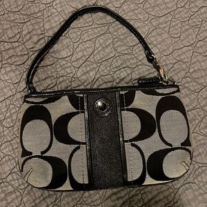 Coach Black and Gray Women's Wristlet